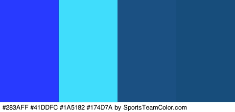 #283AFF #41DDFC #1A5182 #174D7A Colors