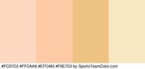 #FCD7C2 #FFCAA8 #EFC483 #F9E7C0 Colors