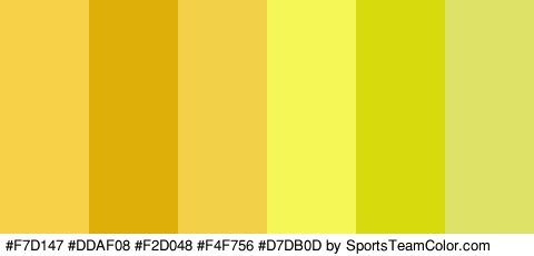 #F7D147 #DDAF08 #F2D048 #F4F756 #D7DB0D #DEE266 Colors