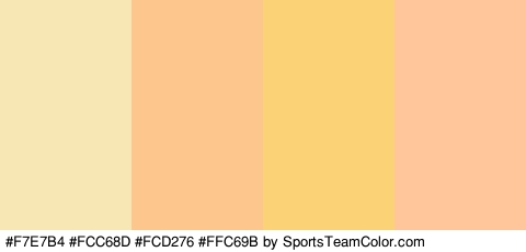 #F7E7B4 #FCC68D #FCD276 #FFC69B Colors