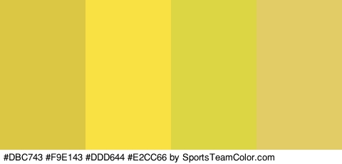 #DBC743 #F9E143 #DDD644 #E2CC66 Colors