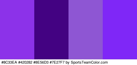 #8C33EA #420282 #8E56D3 #7E27F7 Colors