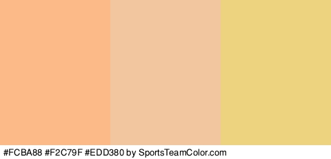 #FCBA88 #F2C79F #EDD380 Colors