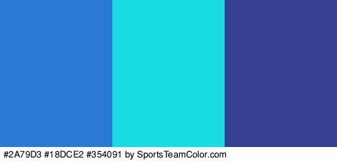 #2A79D3 #18DCE2 #354091 Colors