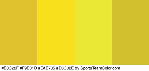 #E0C22F #F9E01D #EAE735 #D3C02E Colors