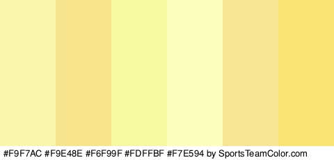 #F9F7AC #F9E48E #F6F99F #FDFFBF #F7E594 #F9E372 Colors