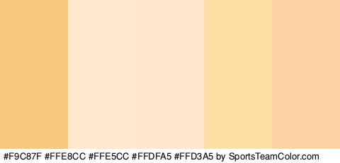 #F9C87F #FFE8CC #FFE5CC #FFDFA5 #FFD3A5 Colors