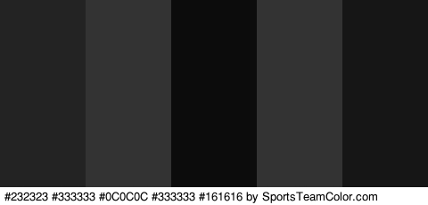 #232323 #333333 #0C0C0C #333333 #161616 Colors