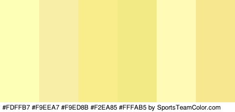 #FDFFB7 #F9EEA7 #F9ED8B #F2EA85 #FFFAB5 #F7E78F Colors