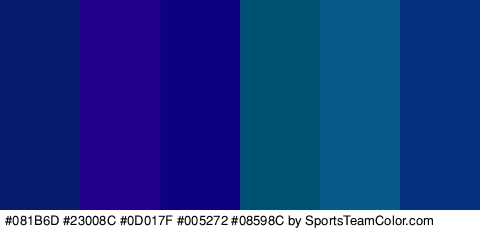 #081B6D #23008C #0D017F #005272 #08598C #052F7F Colors