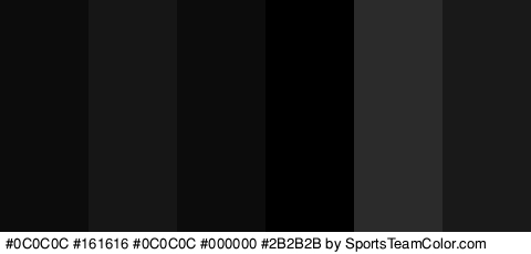 #0C0C0C #161616 #0C0C0C #000000 #2B2B2B #191919 Colors