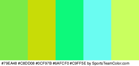 #79EA48 #C8DD08 #0CF97B #6AFCF0 #C9FF5E Colors