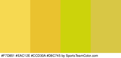 #F7D851 #EAC12E #CCD30A #D8C745 Colors