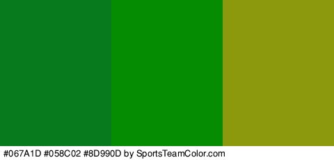 #067A1D #058C02 #8D990D Colors