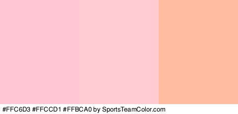 #FFC6D3 #FFCCD1 #FFBCA0 Colors