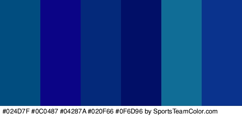 #024D7F #0C0487 #04287A #020F66 #0F6D96 #09338C Colors