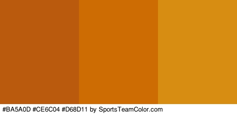 #BA5A0D #CE6C04 #D68D11 Colors