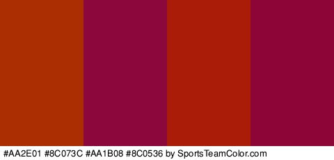 #AA2E01 #8C073C #AA1B08 #8C0536 Colors