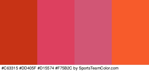 #C63315 #DD405F #D15574 #F75B2C Colors