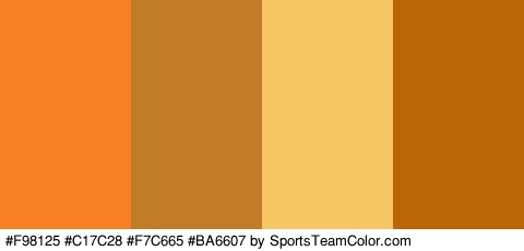 #F98125 #C17C28 #F7C665 #BA6607 Colors