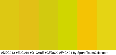 #DDC913 #E2C016 #D1CA0E #CFD600 #F4C404 #E5D414 Colors