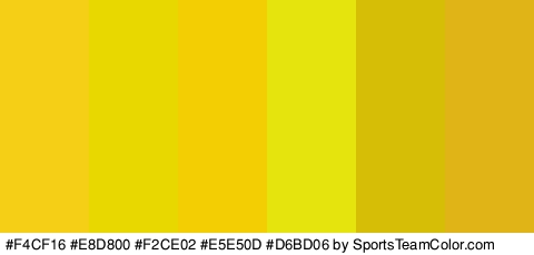 #F4CF16 #E8D800 #F2CE02 #E5E50D #D6BD06 #E0B416 Colors