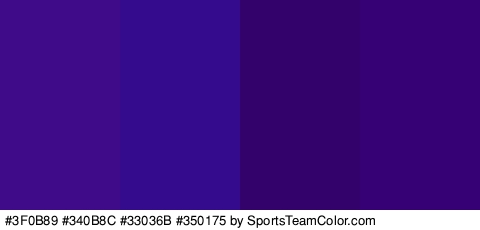 #3F0B89 #340B8C #33036B #350175 Colors