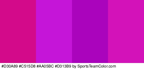 #D30A89 #C515D8 #AA05BC #D313B9 Colors