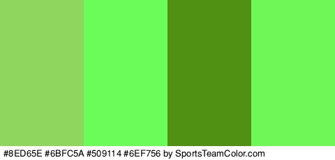 #8ED65E #6BFC5A #509114 #6EF756 Colors