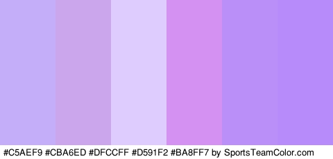 #C5AEF9 #CBA6ED #DFCCFF #D591F2 #BA8FF7 #B78BF9 Colors