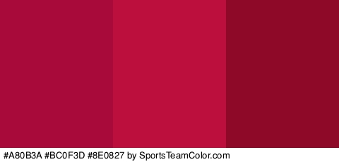 #A80B3A #BC0F3D #8E0827 Colors