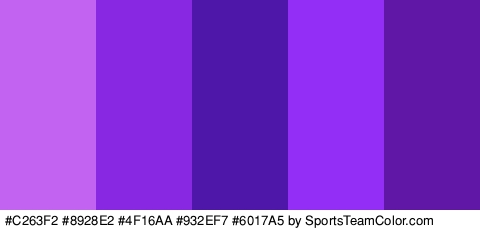 #C263F2 #8928E2 #4F16AA #932EF7 #6017A5 Colors