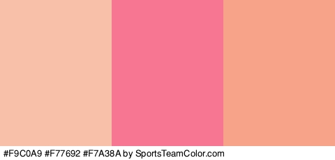 #F9C0A9 #F77692 #F7A38A Colors