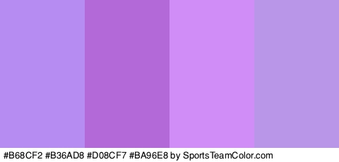 #B68CF2 #B36AD8 #D08CF7 #BA96E8 Colors