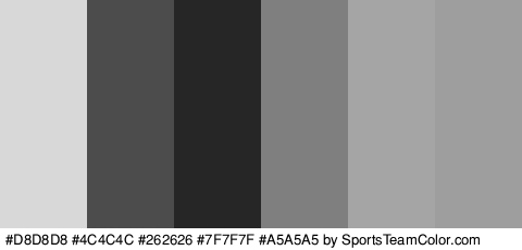 #D8D8D8 #4C4C4C #262626 #7F7F7F #A5A5A5 #9E9E9E Colors