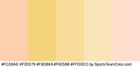 #FCD0AE #F2D379 #F9DB9A #F9E5B8 #FFDDCC Colors