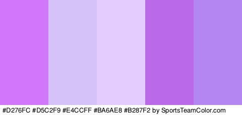 #D276FC #D5C2F9 #E4CCFF #BA6AE8 #B287F2 Colors