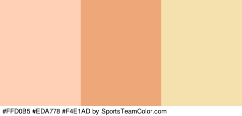 #FFD0B5 #EDA778 #F4E1AD Colors