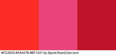 #FC2D25 #EA447B #BF1327 Colors