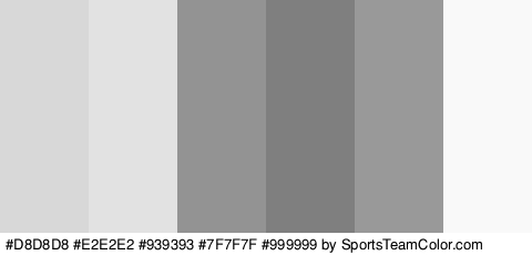 #D8D8D8 #E2E2E2 #939393 #7F7F7F #999999 #F9F9F9 Colors