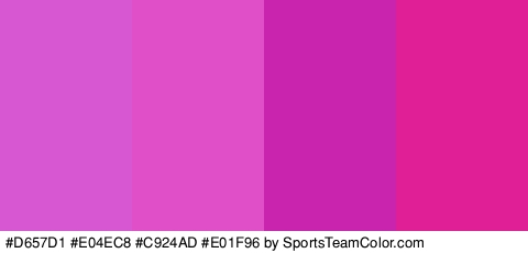 #D657D1 #E04EC8 #C924AD #E01F96 Colors