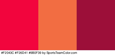 #F2043C #F26D41 #9B0F39 Colors