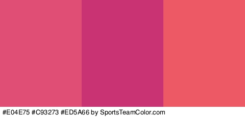 #E04E75 #C93273 #ED5A66 Colors