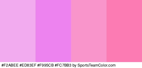 #F2ABEE #ED83EF #F995CB #FC7BB3 Colors