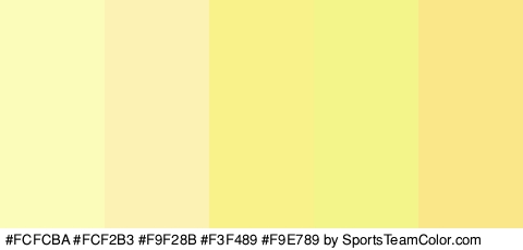 #FCFCBA #FCF2B3 #F9F28B #F3F489 #F9E789 Colors