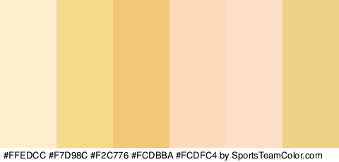 #FFEDCC #F7D98C #F2C776 #FCDBBA #FCDFC4 #EFD186 Colors