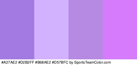 #A27AE2 #D2B2FF #B68AE2 #D57BFC Colors