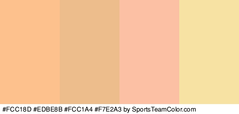 #FCC18D #EDBE8B #FCC1A4 #F7E2A3 Colors