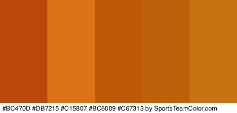 #BC470D #DB7215 #C15807 #BC6009 #C67313 Colors