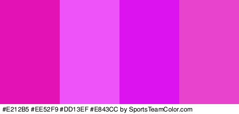 #E212B5 #EE52F9 #DD13EF #E843CC Colors